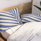 Indigo Palm Minimal Botanical Pillow Sham Gallery Image 2