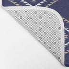 Southwestern Geometric - Tan White Navy Bath Mat Gallery Image 2