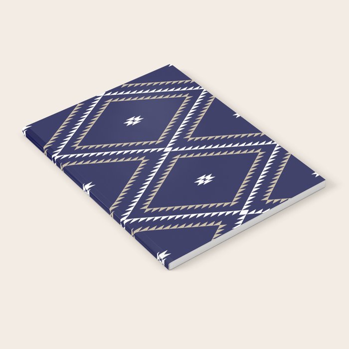 Southwestern Geometric - Tan White Navy Notebook Gallery Image 2