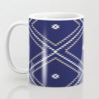Southwestern Geometric - Tan White Navy Coffee Mug Gallery Image 3