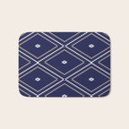 Southwestern Geometric - Tan White Navy Bath Mat Gallery Image 1