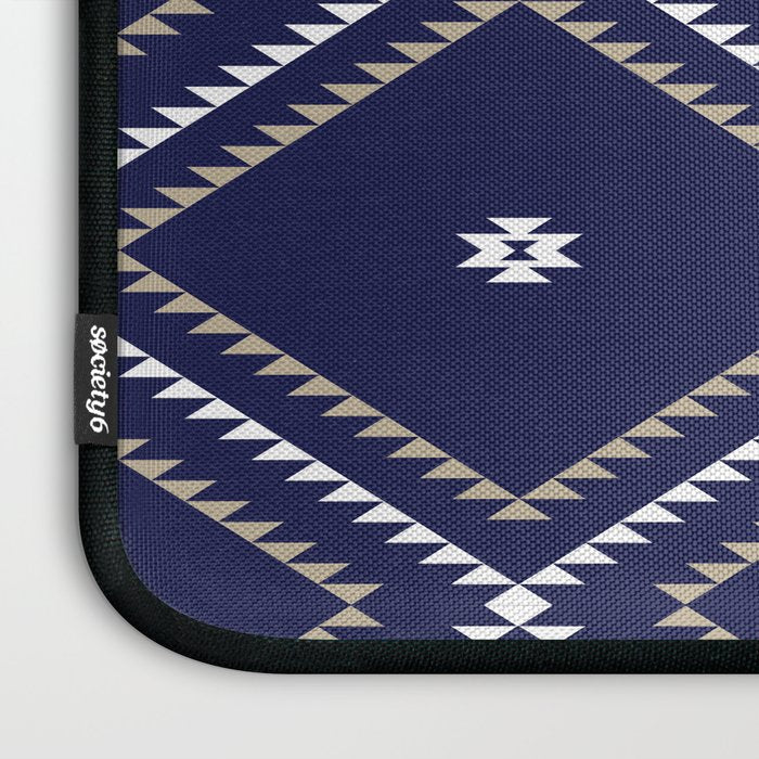 Southwestern Geometric - Tan White Navy Laptop Sleeve Gallery Image 3