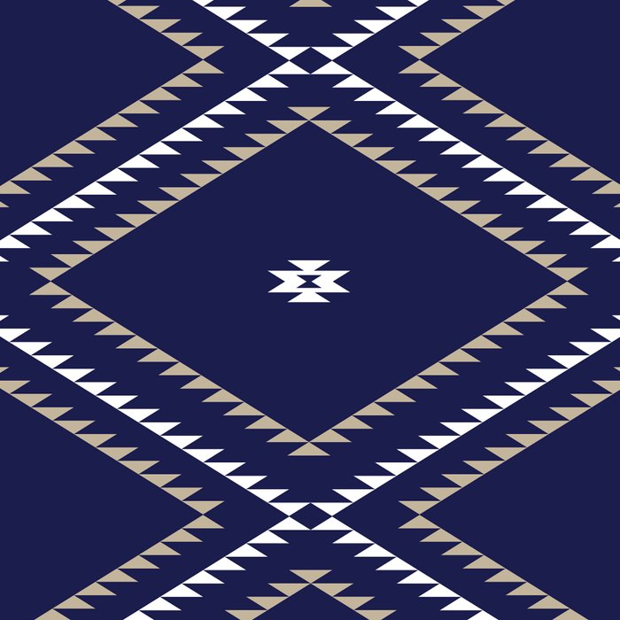 Southwestern Geometric - Tan White Navy Coffee Mug Gallery Image 2