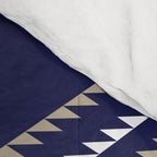 Southwestern Geometric - Tan White Navy Comforter Gallery Image 4