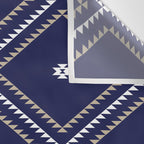 Southwestern Geometric - Tan White Navy Wall Tapestry Gallery Image 3