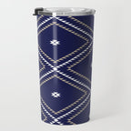 Southwestern Geometric - Tan White Navy Travel Mug Gallery Image 3