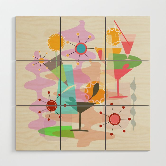 Retro Summer Party Wood Wall Art Gallery Image 1