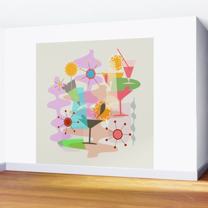 Retro Summer Party Wall Mural Gallery Image 2