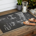 Soccer Patent - Soccer Goal Art - Black Chalkboard Outdoor Rug Gallery Image 2