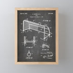 Soccer Patent - Soccer Goal Art - Black Chalkboard Mini Art Print Gallery Image 1