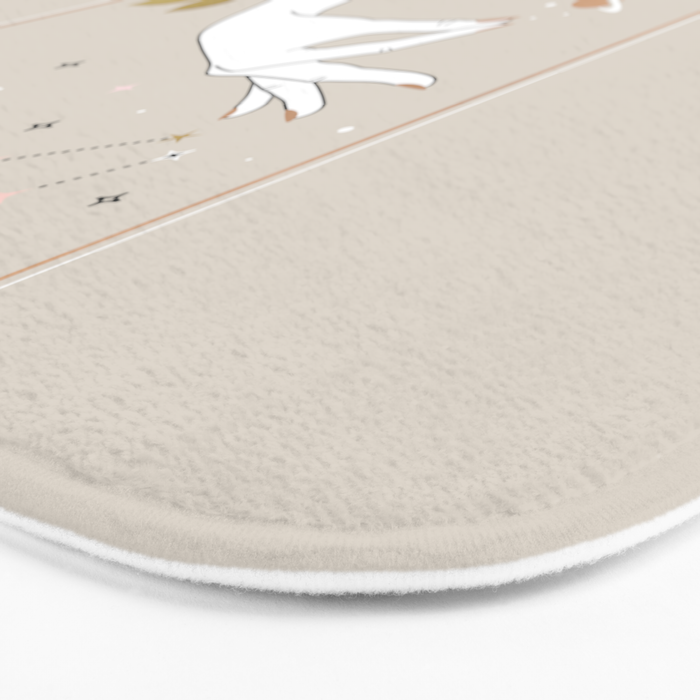 Aquarius Zodiac Sign Bath Mat Gallery Image 3