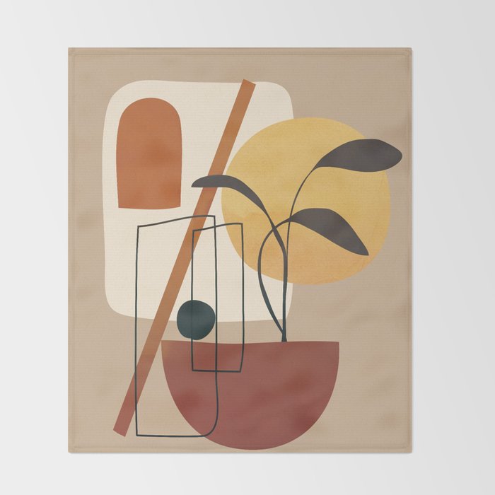 Abstract Shapes No 17 Throw Blanket Gallery Image 2