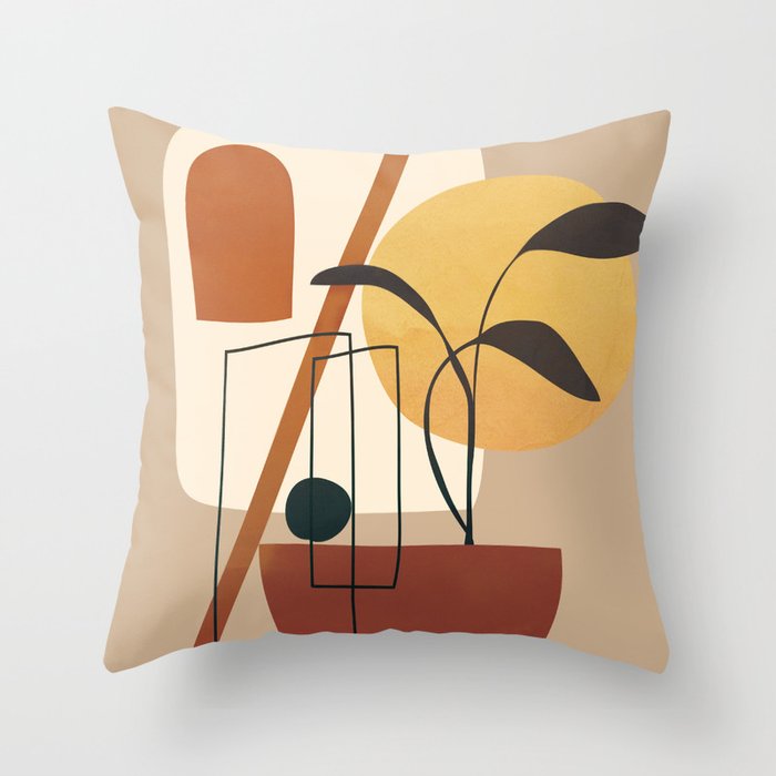 Abstract Shapes No 17 Throw Pillow Gallery Image 6