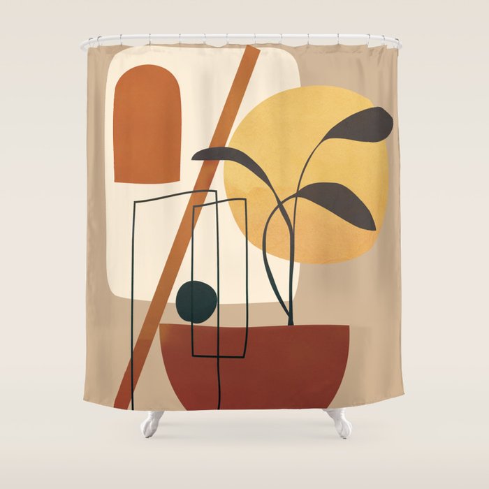 Abstract Shapes No 17 Shower Curtain Gallery Image 1