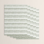 Watercolor Green and White Striped Wrapping Paper Gallery Image 3
