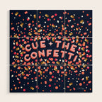 Cue the Confetti - Navy Palette Wood Wall Art Gallery Image 1