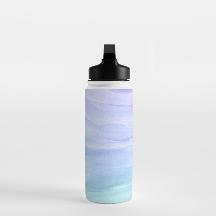 Layers Blue Ombre - Watercolor Abstract Water Bottle Gallery Image 3