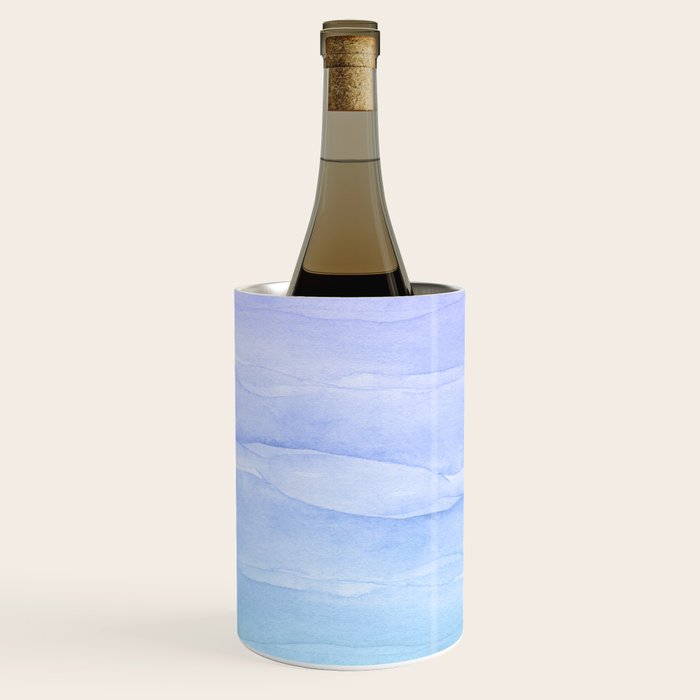 Layers Blue Ombre - Watercolor Abstract Wine Chiller Gallery Image 1