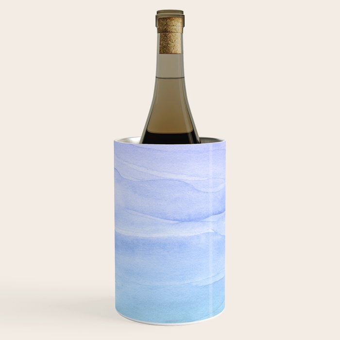 Layers Blue Ombre - Watercolor Abstract Wine Chiller Gallery Image 2
