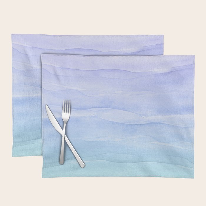 Layers Blue Ombre - Watercolor Abstract Placemat Gallery Image 1