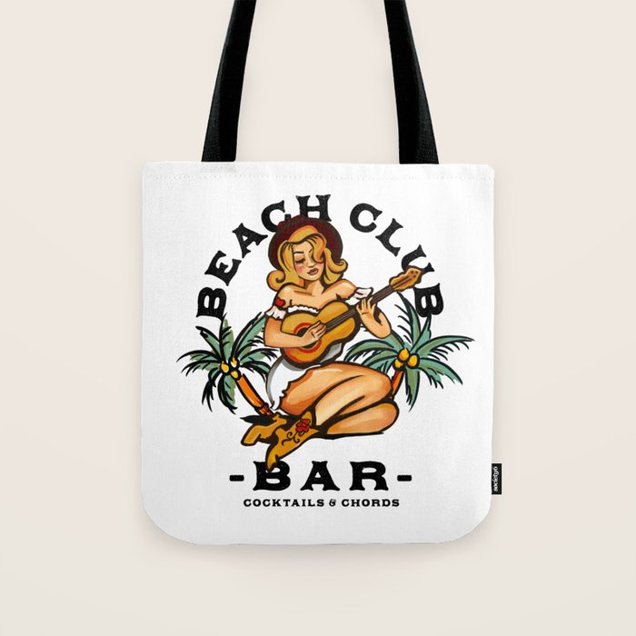 Beach Club Bar: Tropical Live Music Venue Tote Bag Gallery Image 1