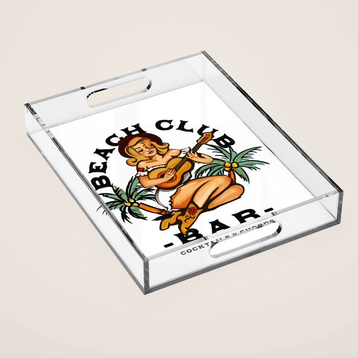 Beach Club Bar: Tropical Live Music Venue Acrylic Tray Gallery Image 1