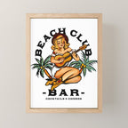 Beach Club Bar: Tropical Live Music Venue Mini Art Print Gallery Image 1