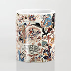 Isfahan Vintage Persian Hunting Rug Print Coffee Mug Gallery Image 4