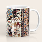 Isfahan Vintage Persian Hunting Rug Print Coffee Mug Gallery Image 1