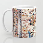 Isfahan Vintage Persian Hunting Rug Print Coffee Mug Gallery Image 3