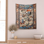 Isfahan Vintage Persian Hunting Rug Print Wall Tapestry Gallery Image 2