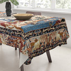 Isfahan Vintage Persian Hunting Rug Print Tablecloth Gallery Image 3