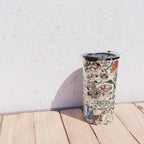 Isfahan Vintage Persian Hunting Rug Print Travel Mug Gallery Image 4