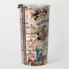 Isfahan Vintage Persian Hunting Rug Print Travel Mug Gallery Image 3