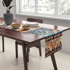 Isfahan Vintage Persian Hunting Rug Print Table Runner Gallery Image 2