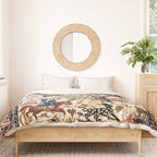 Isfahan Vintage Persian Hunting Rug Print Duvet Cover Gallery Image 3