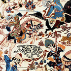 Isfahan Vintage Persian Hunting Rug Print Coffee Mug Gallery Image 2
