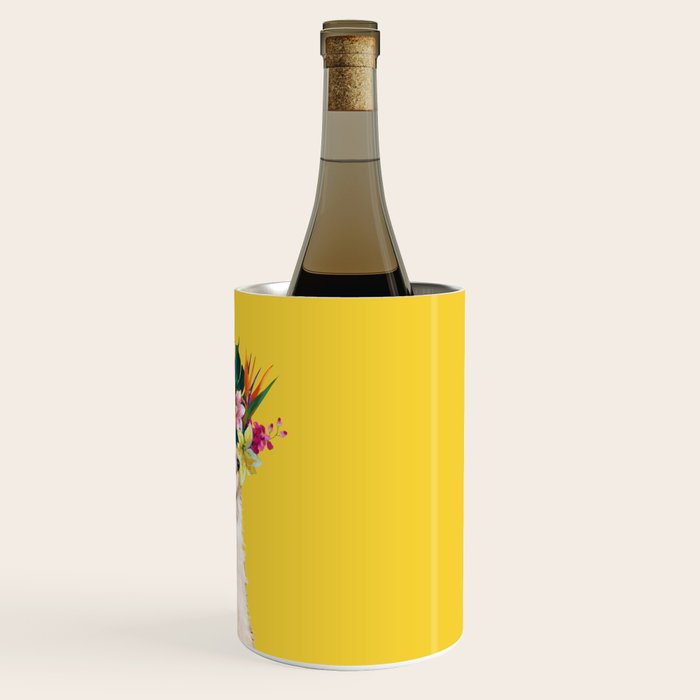 Aloha Hawaiian Llama in Yellow Wine Chiller Gallery Image 3