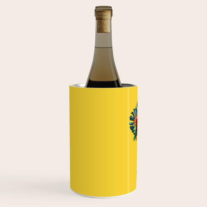 Aloha Hawaiian Llama in Yellow Wine Chiller Gallery Image 2