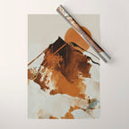 abstract mountains, rustic orange sunrise Wrapping Paper Gallery Image 1