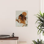 abstract mountains, rustic orange sunrise Poster Gallery Image 2