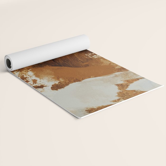 abstract mountains, rustic orange sunrise Yoga Mat Gallery Image 2