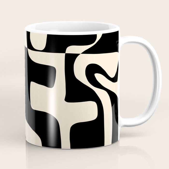 Solidarity - Minimal Abstract in Black and Cream Coffee Mug Gallery Image 1