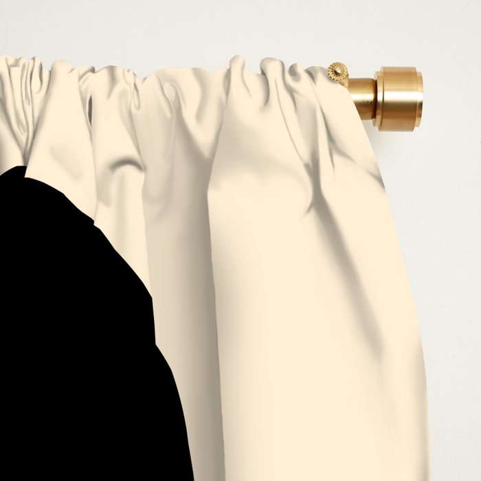 Solidarity - Minimal Abstract in Black and Cream Window Curtain Gallery Image 2