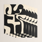 Solidarity - Minimal Abstract in Black and Cream Wrapping Paper Gallery Image 3