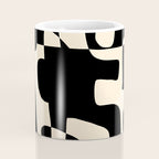 Solidarity - Minimal Abstract in Black and Cream Coffee Mug Gallery Image 4