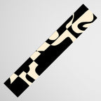 Solidarity - Minimal Abstract in Black and Cream Table Runner Gallery Image 3
