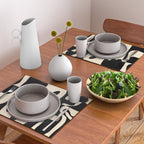 Solidarity - Minimal Abstract in Black and Cream Placemat Gallery Image 2