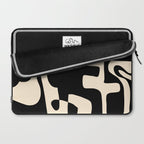 Solidarity - Minimal Abstract in Black and Cream Laptop Sleeve Gallery Image 2