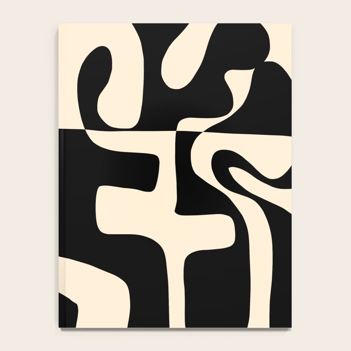 Solidarity - Minimal Abstract in Black and Cream Notebook Gallery Image 4